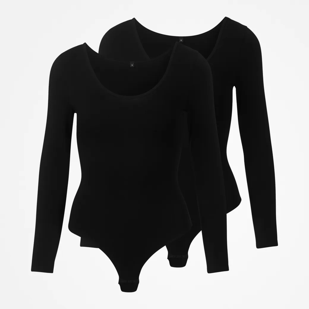 Body langarm Damen aus Bio-Baumwolle