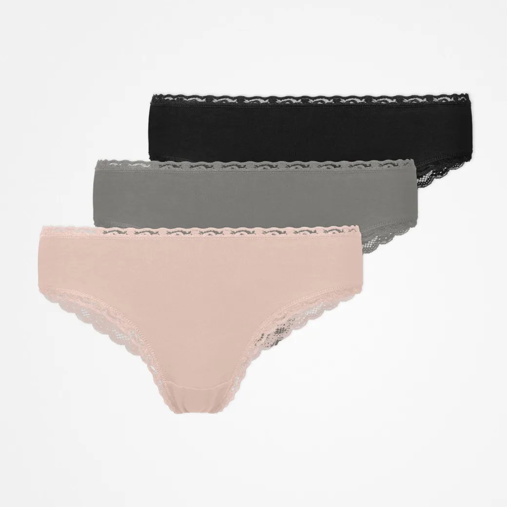 Brazilian Slips mit Spitze aus Bio-Baumwolle