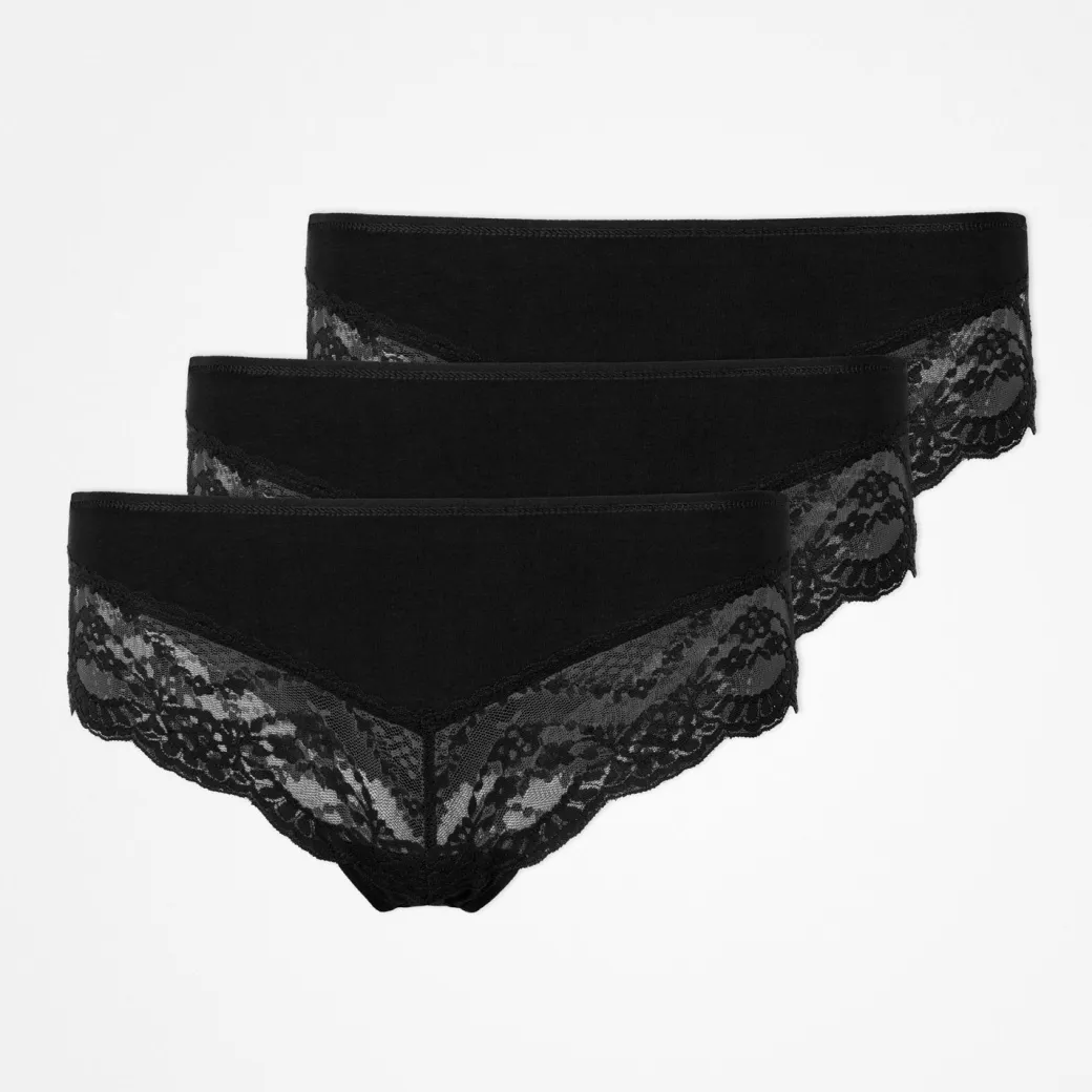 Hipster Panties mit Spitze aus Bio-Baumwolle