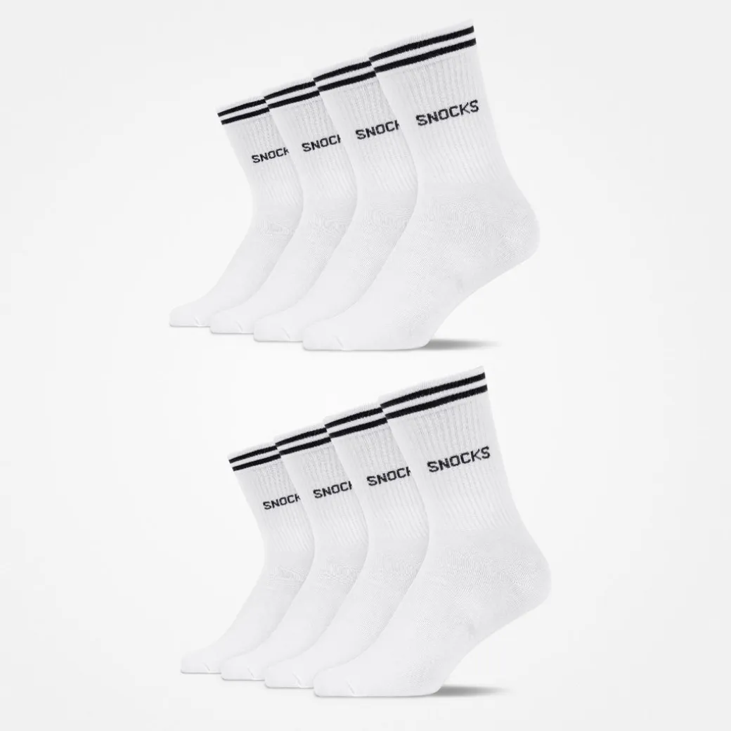 Hohe Sportsocken mit Streifen aus Bio-Baumwolle