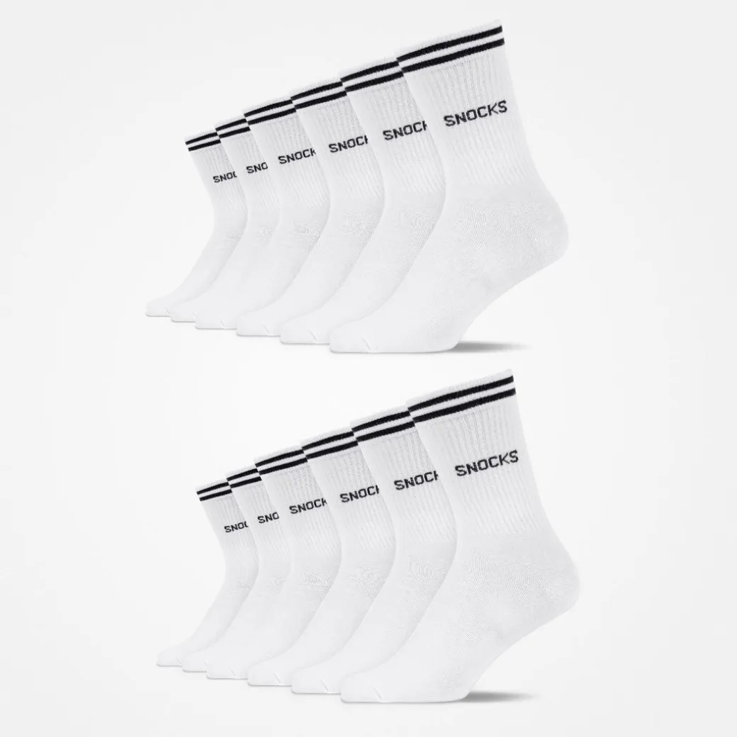 Hohe Sportsocken mit Streifen aus Bio-Baumwolle