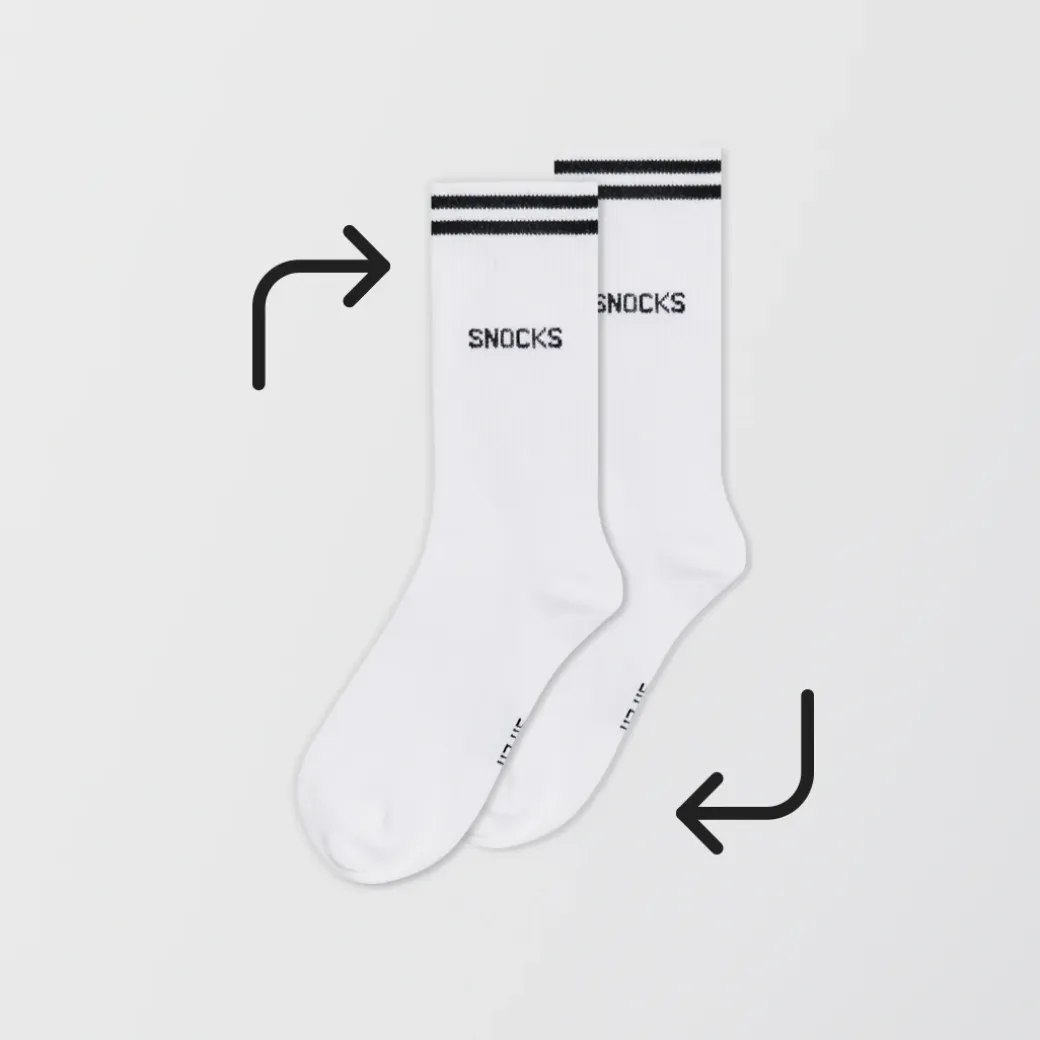 Hohe Sportsocken mit Streifen aus Bio-Baumwolle