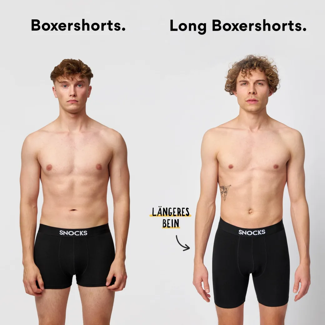 Lange Boxershorts ohne Logo aus Bio-Baumwolle