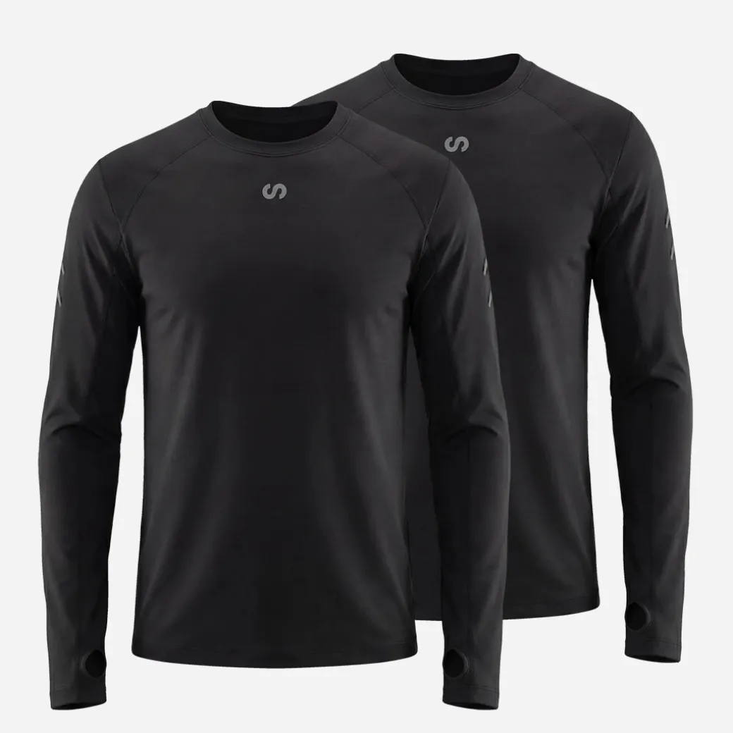 Laufshirt langarm Herren aus recyceltem Polyester