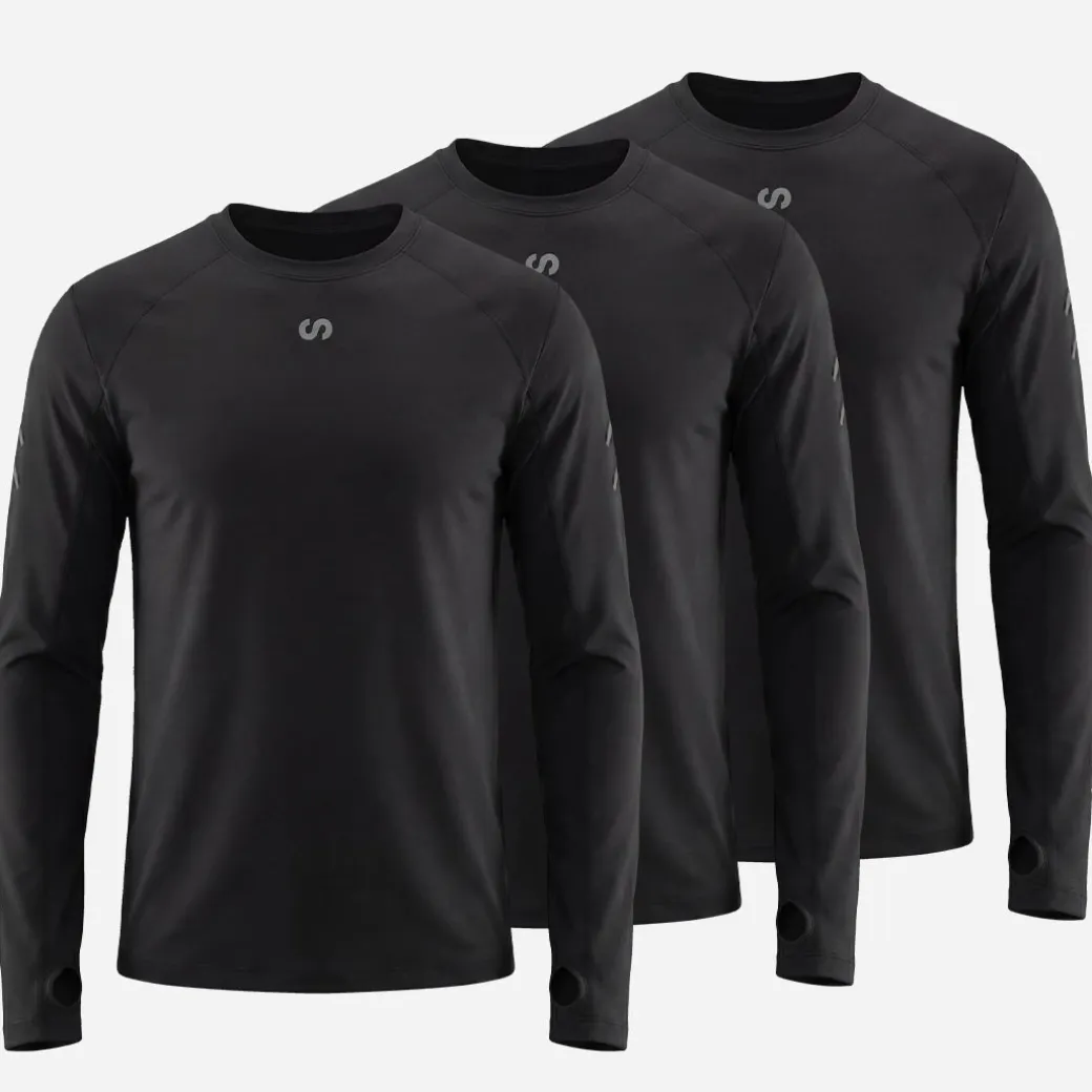 Laufshirt langarm Herren aus recyceltem Polyester