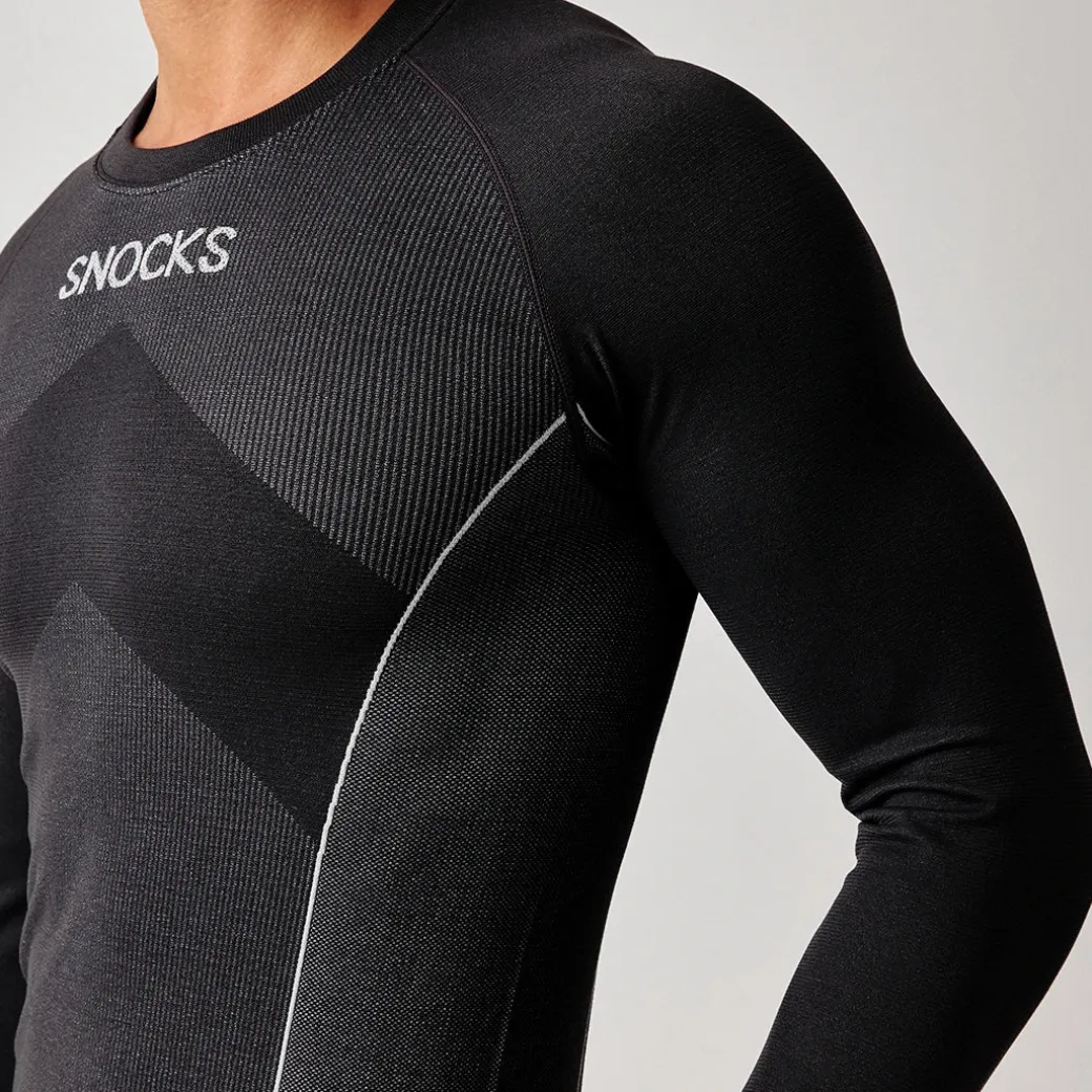 Thermounterwäsche Herren mit Daumenloch aus recyceltem Polyester