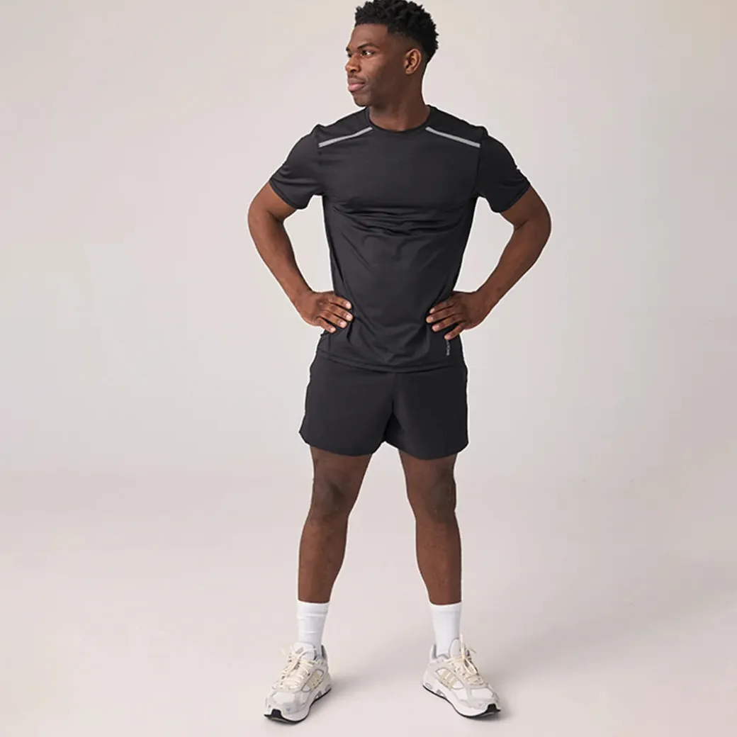 Trainingsshirt mit Reflexstreifen Herren aus recyceltem Polyamid