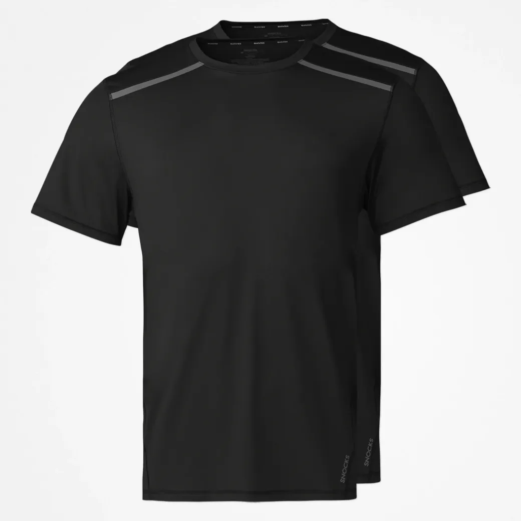 Trainingsshirt mit Reflexstreifen Herren aus recyceltem Polyamid